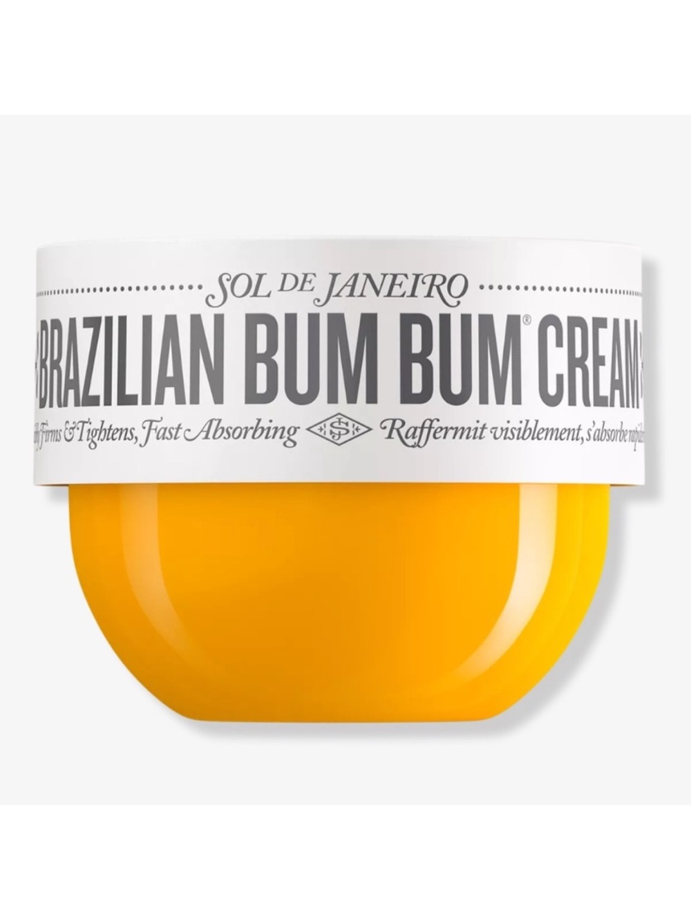 Sol de Janeiro Yellow Jar Brazilian Bum Bum Cream with White Lid 75mL